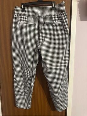 Black & White Gingham Tapered Pants Belle by Kim Gravel